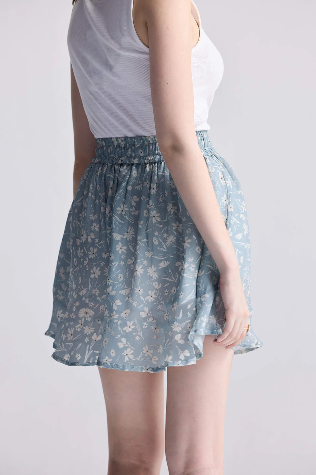 Drawstring Short Skirt